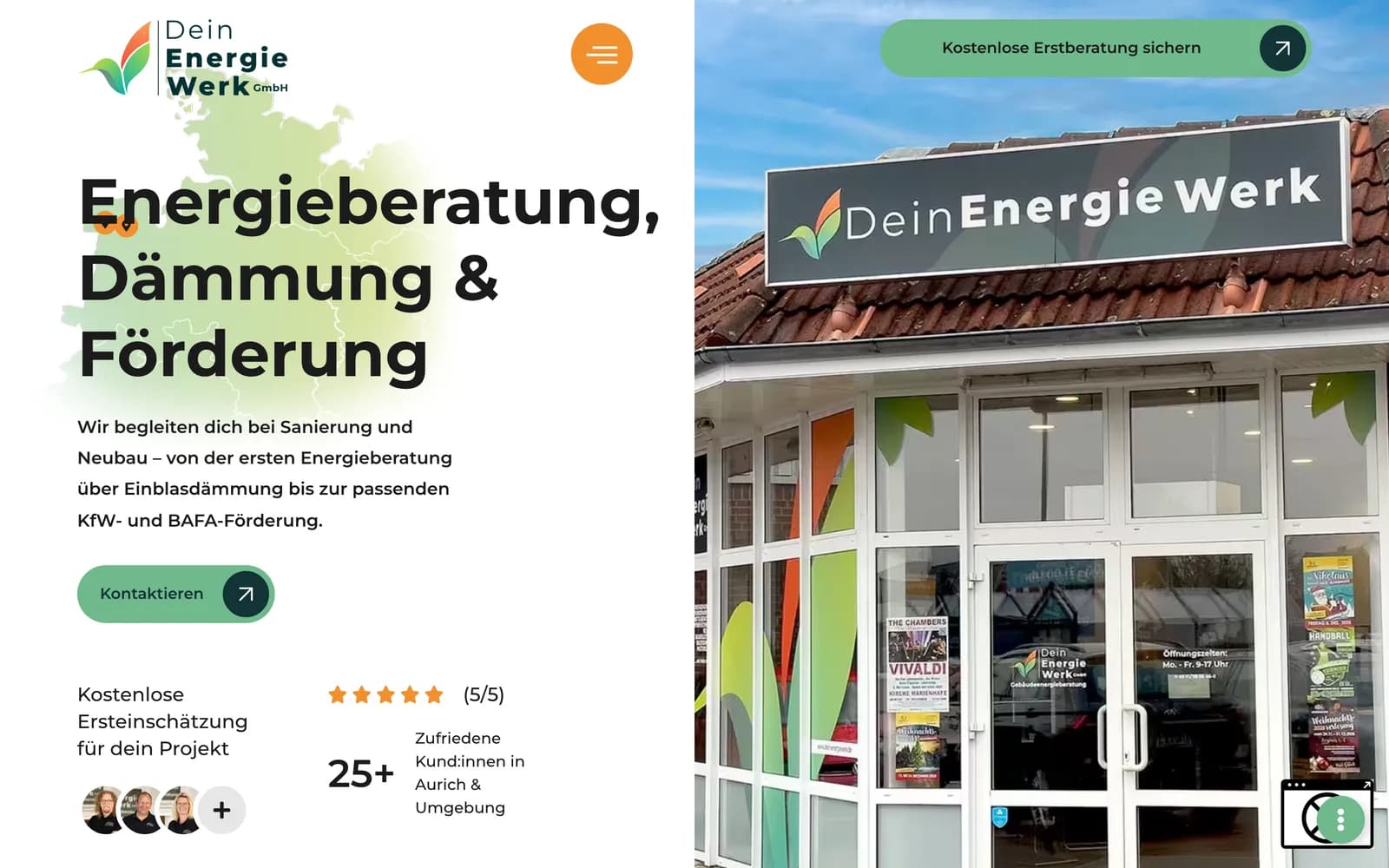 Dein Energiewerk GmbH — Website, Desktop-Ansicht