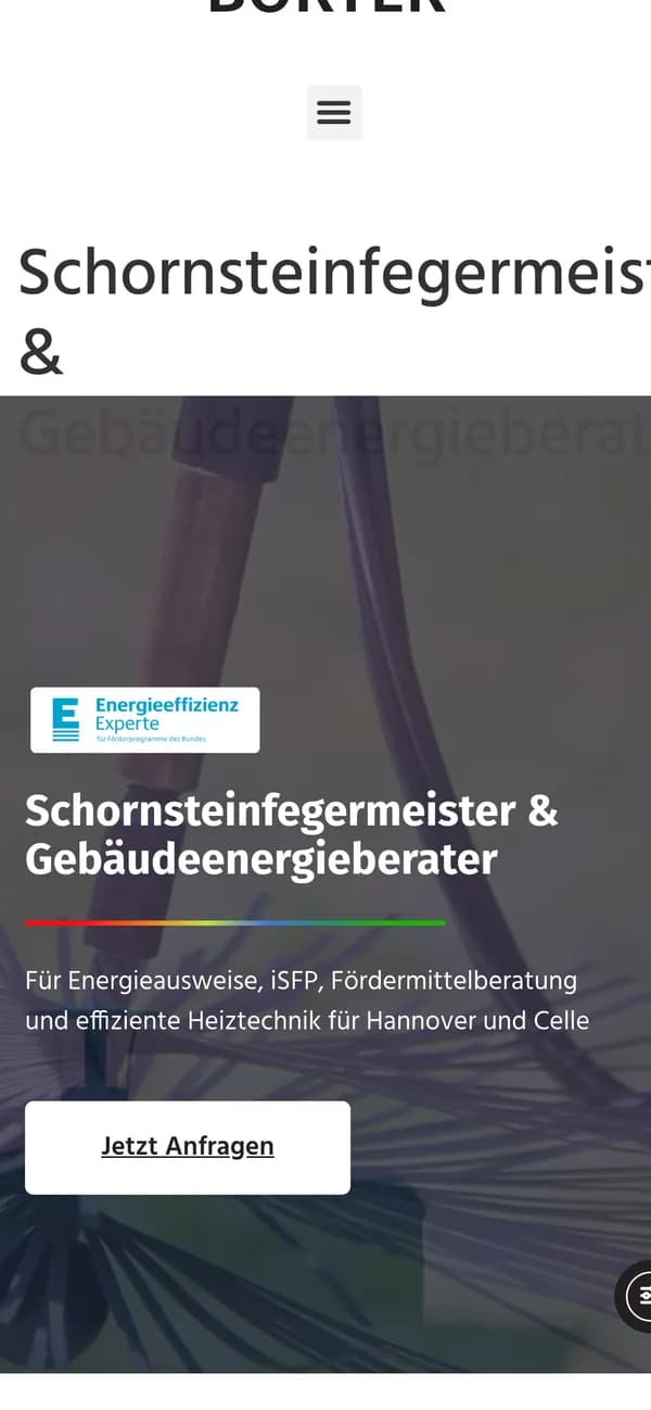 Marc-André Borter — Website, Ansicht auf dem Telefon